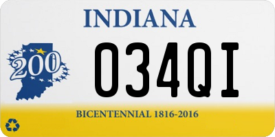 IN license plate 034QI