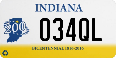 IN license plate 034QL