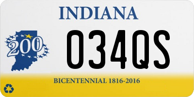 IN license plate 034QS