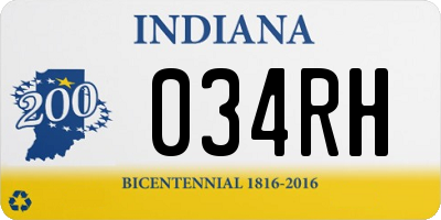 IN license plate 034RH