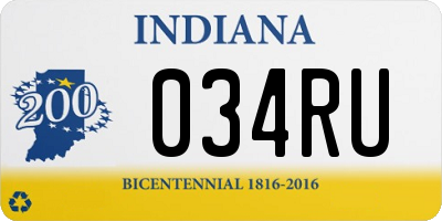 IN license plate 034RU