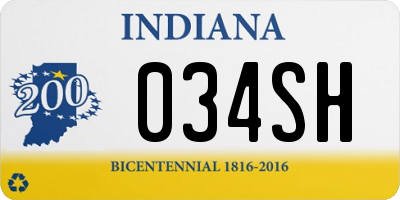 IN license plate 034SH