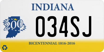 IN license plate 034SJ