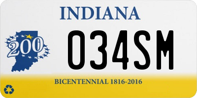 IN license plate 034SM