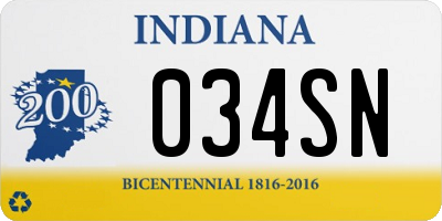 IN license plate 034SN