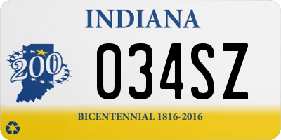 IN license plate 034SZ