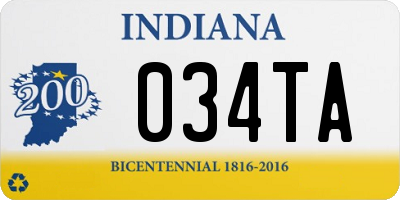 IN license plate 034TA