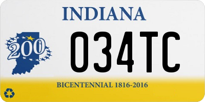 IN license plate 034TC