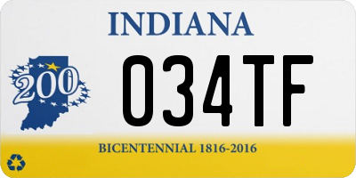 IN license plate 034TF