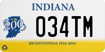 IN license plate 034TM