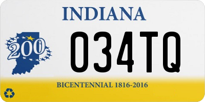 IN license plate 034TQ