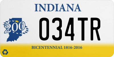 IN license plate 034TR