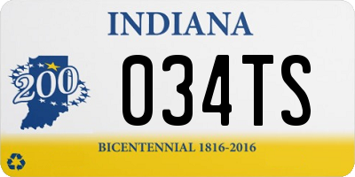 IN license plate 034TS