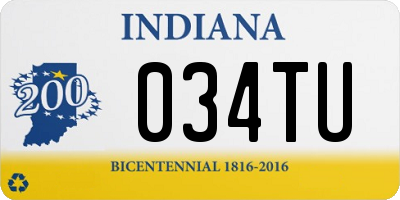 IN license plate 034TU