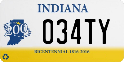 IN license plate 034TY