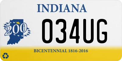 IN license plate 034UG