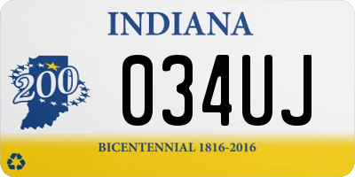 IN license plate 034UJ