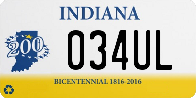 IN license plate 034UL