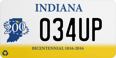 IN license plate 034UP