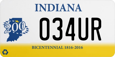 IN license plate 034UR