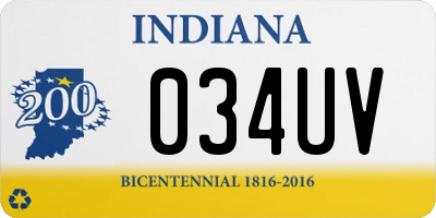 IN license plate 034UV
