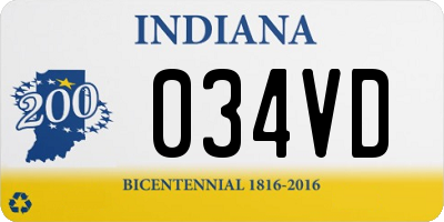 IN license plate 034VD