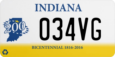 IN license plate 034VG