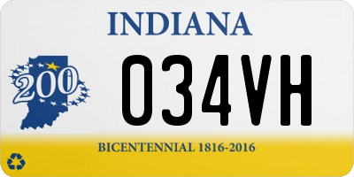 IN license plate 034VH