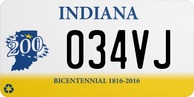 IN license plate 034VJ