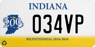 IN license plate 034VP