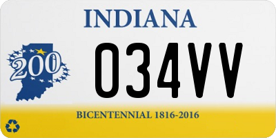 IN license plate 034VV