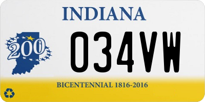 IN license plate 034VW