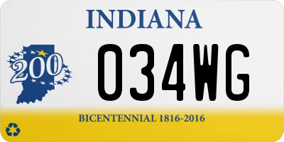 IN license plate 034WG