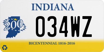 IN license plate 034WZ