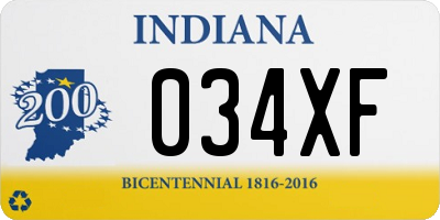 IN license plate 034XF