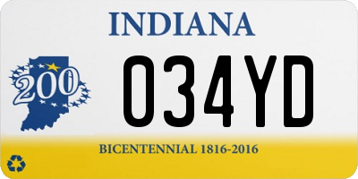 IN license plate 034YD