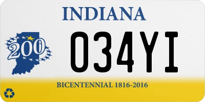 IN license plate 034YI