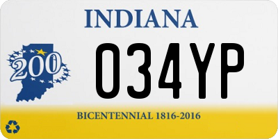 IN license plate 034YP