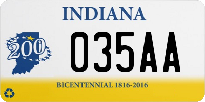 IN license plate 035AA