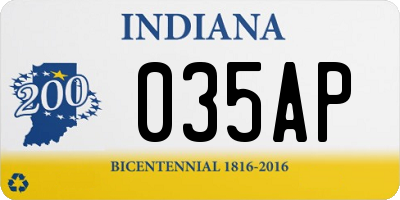 IN license plate 035AP