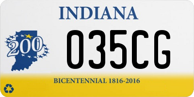 IN license plate 035CG