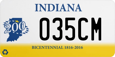 IN license plate 035CM