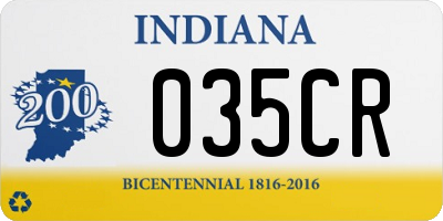 IN license plate 035CR