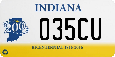 IN license plate 035CU