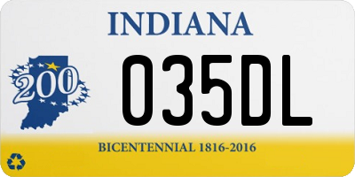 IN license plate 035DL