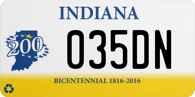 IN license plate 035DN