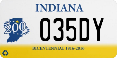 IN license plate 035DY