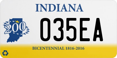 IN license plate 035EA