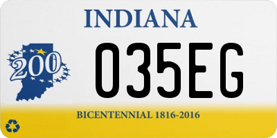 IN license plate 035EG