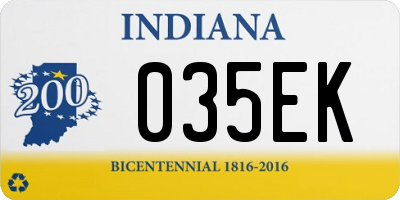 IN license plate 035EK